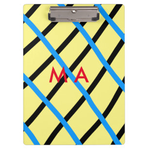 Simple monogram add your name letter man minimal t clipboard