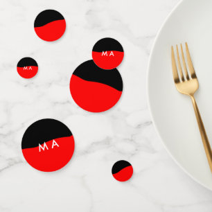 Simple monogram add your name letter man minimal t confetti