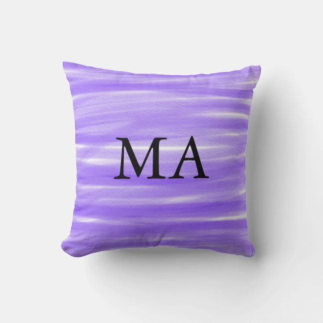 Simple monogram add your name letter man minimal t cushion (Front)