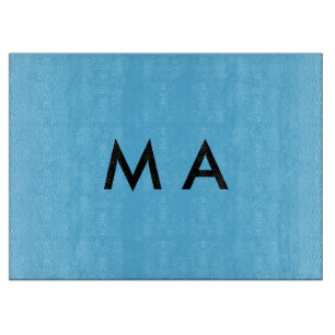 Simple monogram add your name letter man minimal t cutting board