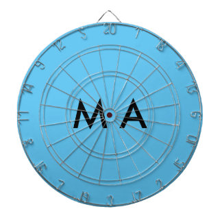 Simple monogram add your name letter man minimal t dartboard