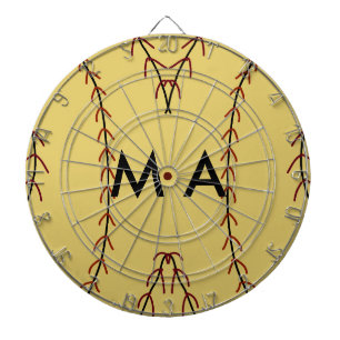 Simple monogram add your name letter man minimal t dartboard
