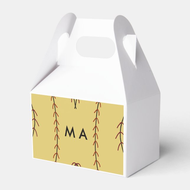 Simple monogram add your name letter man minimal t favour box (Front Side)