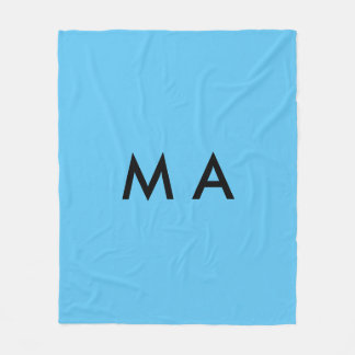 Simple monogram add your name letter man minimal t fleece blanket