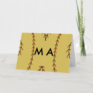 Simple monogram add your name letter man minimal t foil holiday card