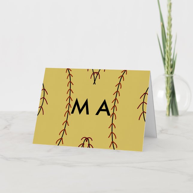 Simple monogram add your name letter man minimal t foil holiday card (Front)