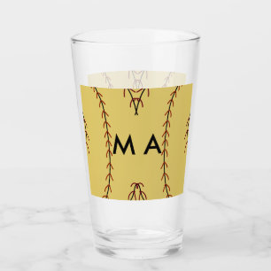 Simple monogram add your name letter man minimal t glass