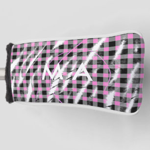 Simple monogram add your name letter man minimal t golf head cover