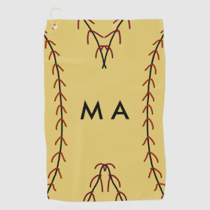 Simple monogram add your name letter man minimal t golf towel