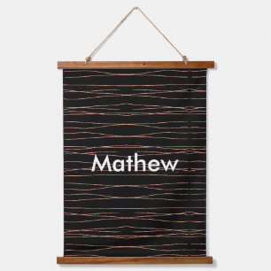 Simple monogram add your name letter man minimal t hanging tapestry