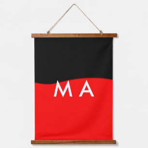 Simple monogram add your name letter man minimal t hanging tapestry
