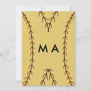 Simple monogram add your name letter man minimal t holiday card