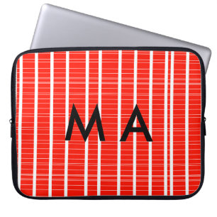 Simple monogram add your name letter man minimal t laptop sleeve