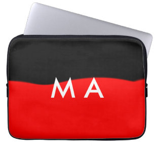 Simple monogram add your name letter man minimal t laptop sleeve