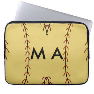 Simple monogram add your name letter man minimal t laptop sleeve