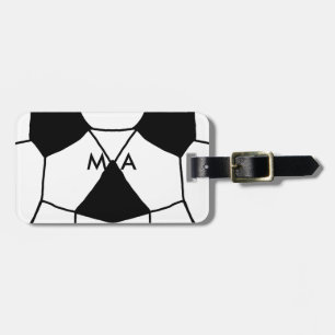 Simple monogram add your name letter man minimal t luggage tag