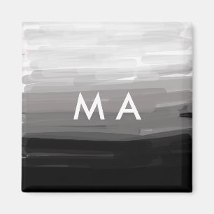 Simple monogram add your name letter man minimal t magnet