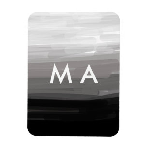 Simple monogram add your name letter man minimal t magnet