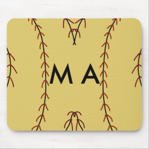 Simple monogram add your name letter man minimal t mouse pad