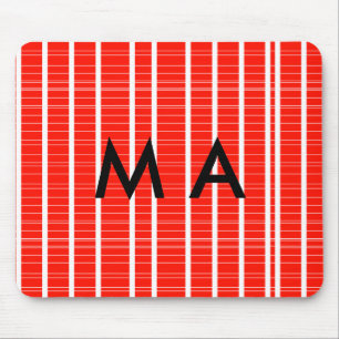 Simple monogram add your name letter man minimal t mouse pad