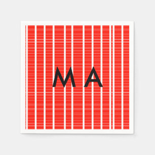 Simple monogram add your name letter man minimal t napkin
