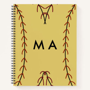 Simple monogram add your name letter man minimal t notebook