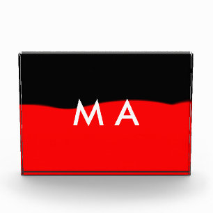 Simple monogram add your name letter man minimal t photo block