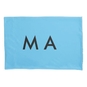 Simple monogram add your name letter man minimal t pillowcase