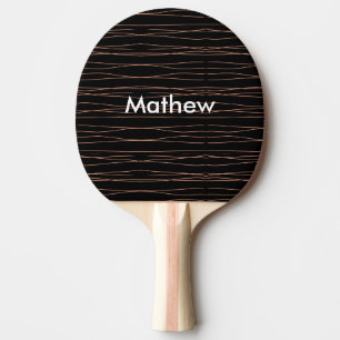 Simple monogram add your name letter man minimal t ping pong paddle