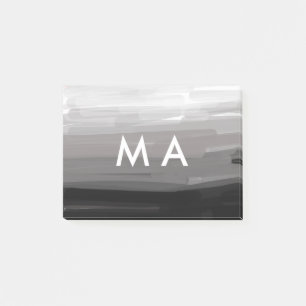 Simple monogram add your name letter man minimal t post-it notes