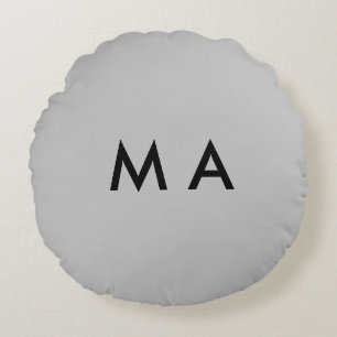 Simple monogram add your name letter man minimal t round cushion