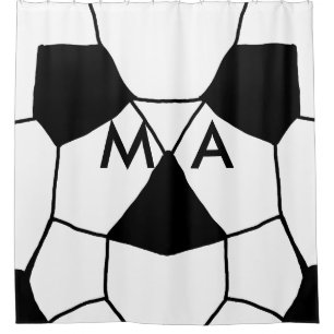 Simple monogram add your name letter man minimal t shower curtain