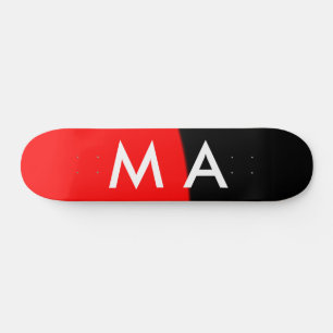 Simple monogram add your name letter man minimal t skateboard