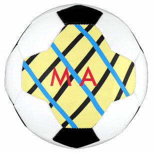 Simple monogram add your name letter man minimal t soccer ball