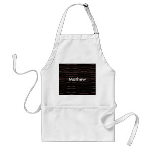 Simple monogram add your name letter man minimal t standard apron