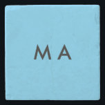 Simple monogram add your name letter man minimal t stone coaster<br><div class="desc">design</div>