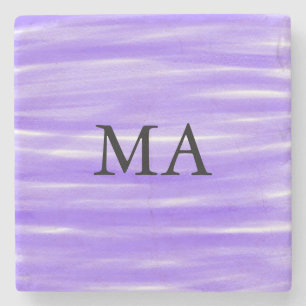 Simple monogram add your name letter man minimal t stone coaster