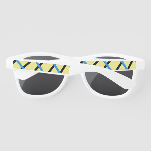 Simple monogram add your name letter man minimal t sunglasses (Back)