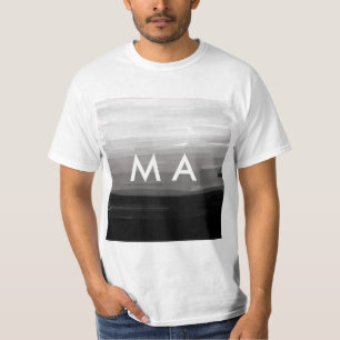 Simple monogram add your name letter man minimal t T-Shirt