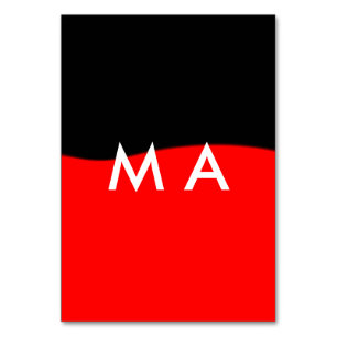 Simple monogram add your name letter man minimal t table number