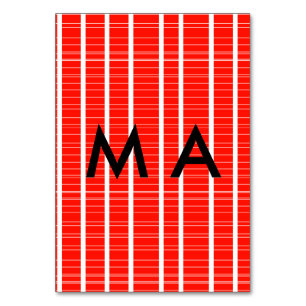 Simple monogram add your name letter man minimal t table number