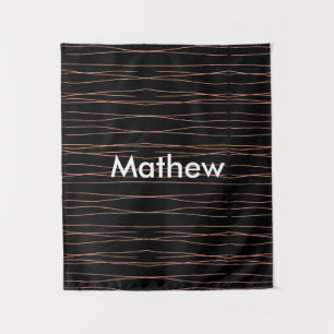 Simple monogram add your name letter man minimal t tapestry