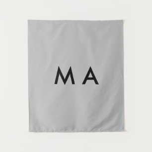 Simple monogram add your name letter man minimal t tapestry