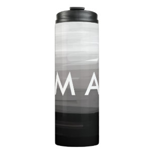 Simple monogram add your name letter man minimal t thermal tumbler