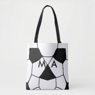 Simple monogram add your name letter man minimal t tote bag