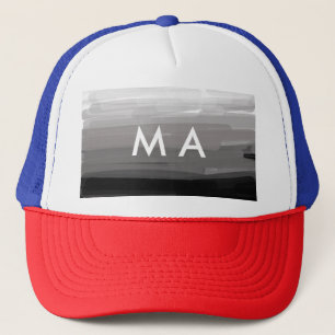 Simple monogram add your name letter man minimal t trucker hat
