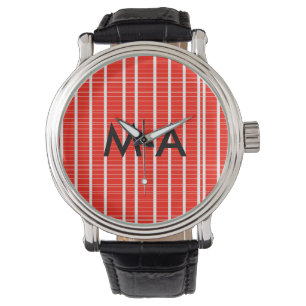 Simple monogram add your name letter man minimal t watch