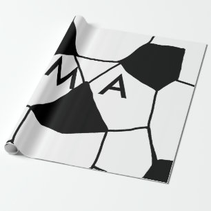 Simple monogram add your name letter man minimal t wrapping paper