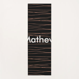 Simple monogram add your name letter man minimal t yoga mat