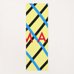 Simple monogram add your name letter man minimal t yoga mat